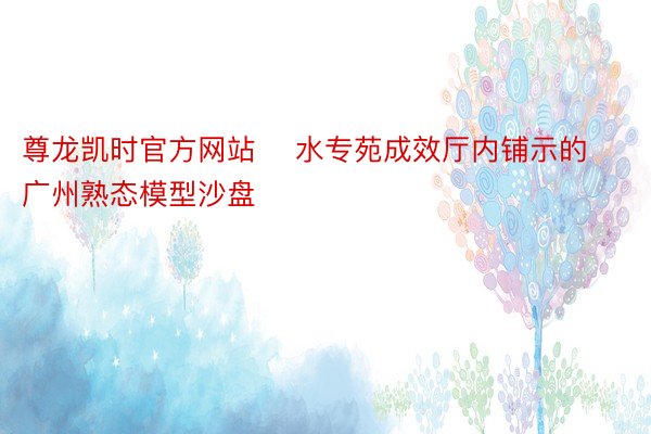 尊龙凯时官方网站    水专苑成效厅内铺示的广州熟态模型沙盘