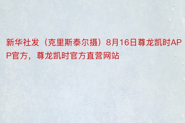 新华社发（克里斯泰尔摄）8月16日尊龙凯时APP官方，尊龙凯时官方直营网站